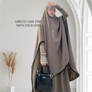 Cloudia Gamis Syar'i JOMBO Gamis Muslim tangan Renda Variasi Mewah