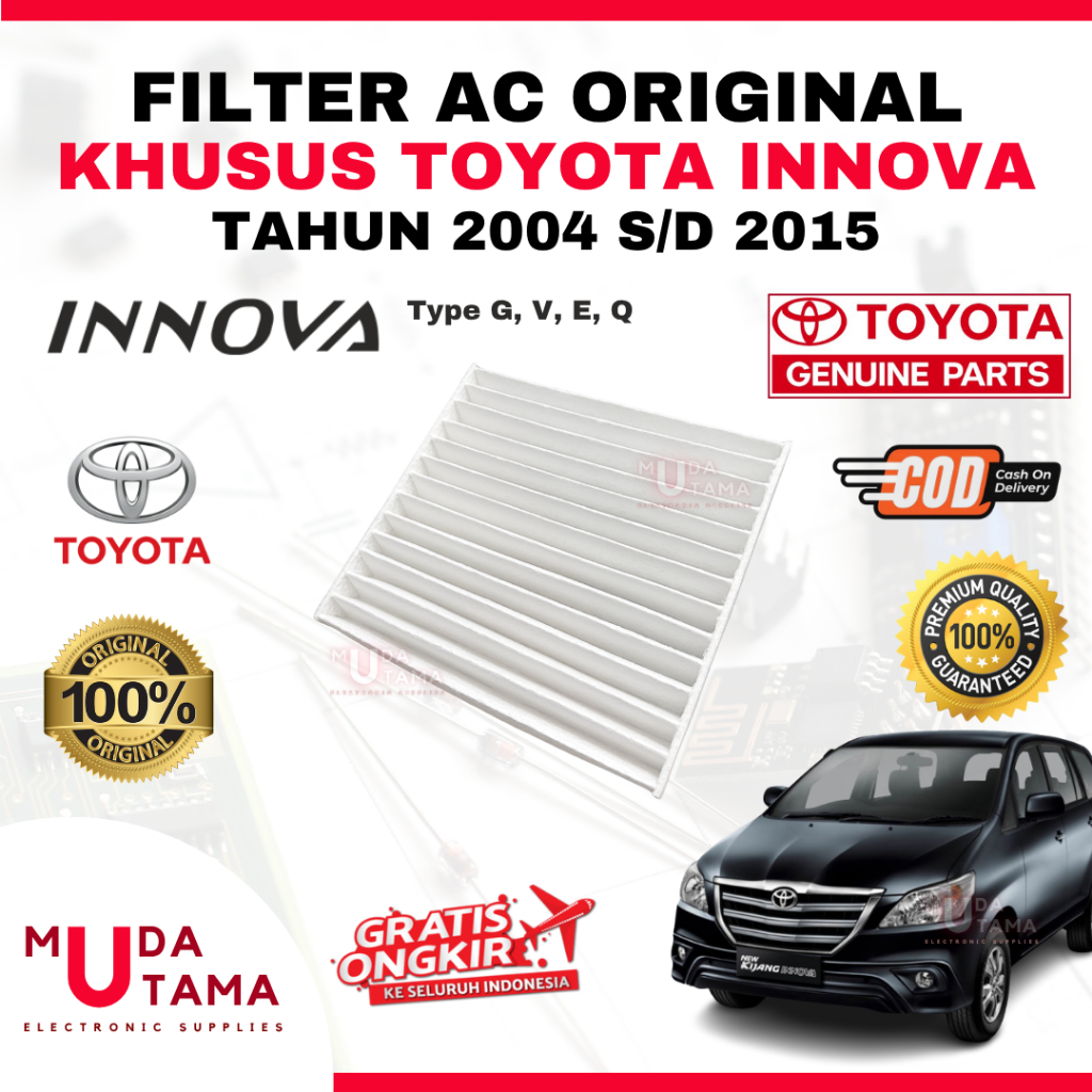 Innova AC Filter 2004 to 2015 ORIGINAL Toyota - Innova Cabin AC Filter - Innova Cabin AC Filter - In