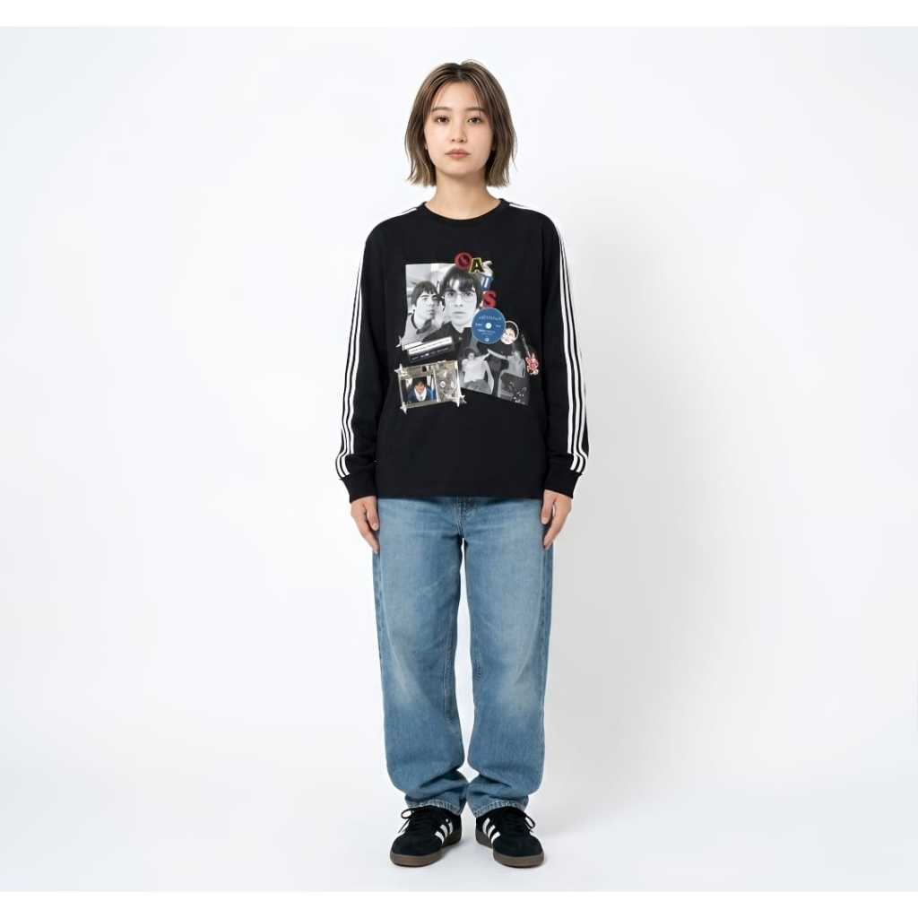 Troth Longsleeves Stripe Placard Oasis สีดํา สีขาว