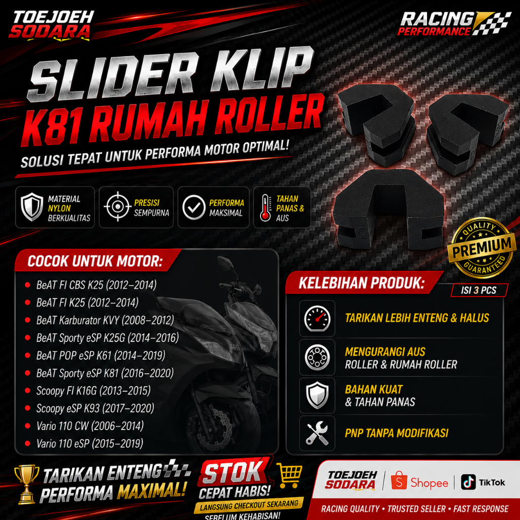 สไลด์สไลด์ CLIP ROLLER HOUSE K81 LIGHT PULL BEAT SCOOPY VARIO PNP