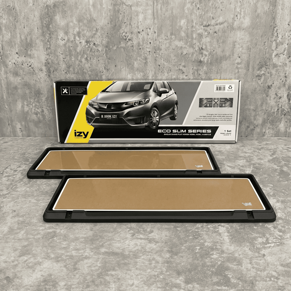IZY ยี่ห้อสีดํา UNIVERSAL NON-LED ACRYLIC LOCATION PLATE COVER HOLDER สําหรับรถทั้งหมด