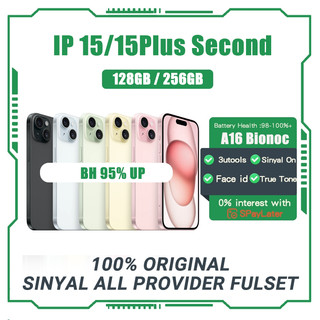 IP 15/15PLUS Second ASLI 100% 128GB/256GB MULUS NORMAL Kondisi Perfect BH 95%+