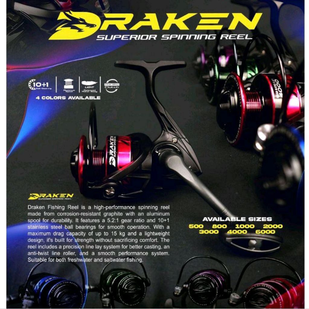 Locost Draken รอกตกปลาแรงทางเดียว