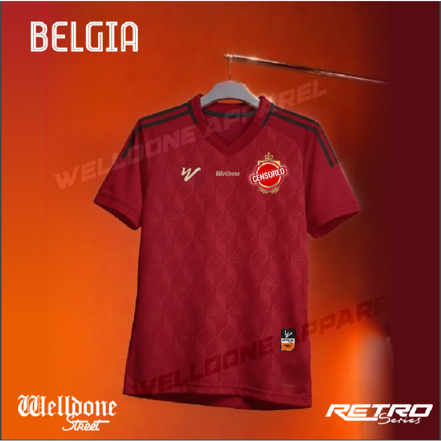 ชุดฟุตบอลโลก! BELGIUM CLUB NATIONAL TEAM RETRO JERSEY / FOOTBALL JERSEY / SUPPORTER JERSEY / VINTAGE