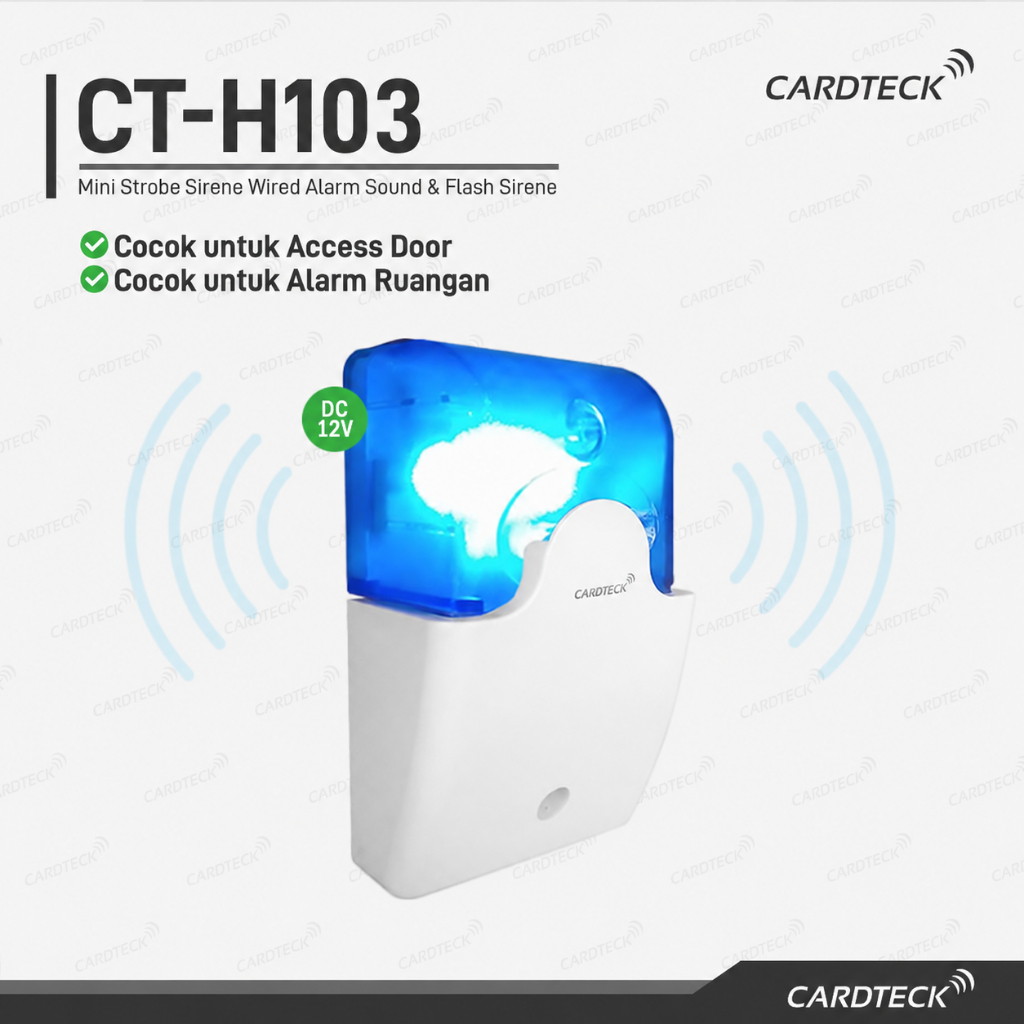 CARDTECK H103 แฟลชไซเรน 12V DC รองรับ Automation Alarm Auto Gate