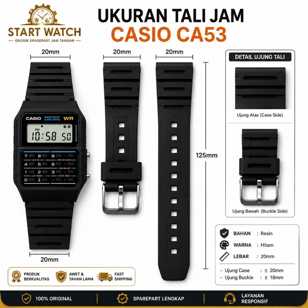 CASIO CA-62 CA-53W CA-56 สายนาฬิกา KASIO เครื่องคิดเลข CA53 ทั่วไป