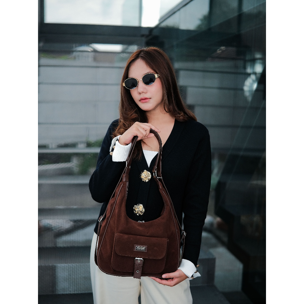 Womens Bag 2in1 suede RUTH Bag - Elnoya