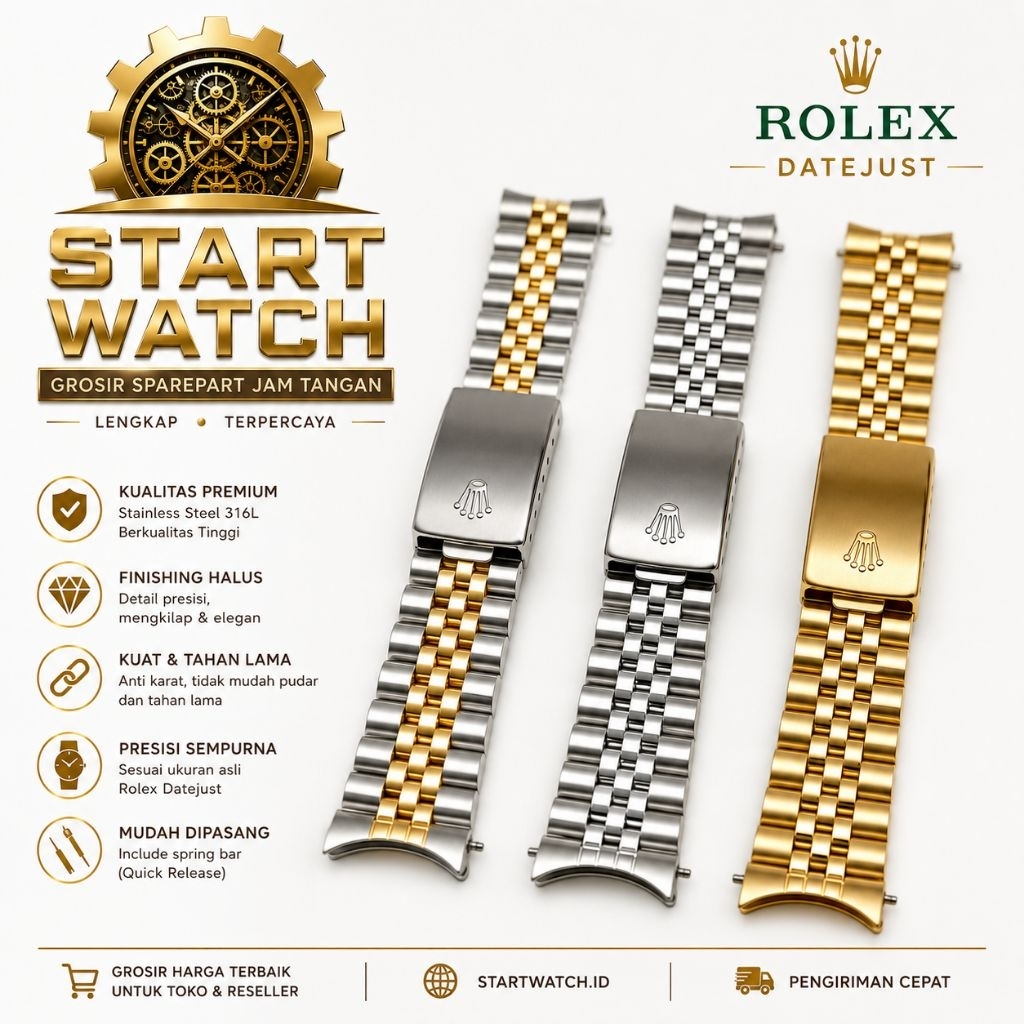 ROLEX DATEJUST WATCH Strap Rolex Datejust Stainless Style 20MM Watch Strap