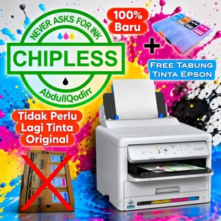 Epson Wf C5390 Chipless + Tabung dan Tanpa Tinta Ori