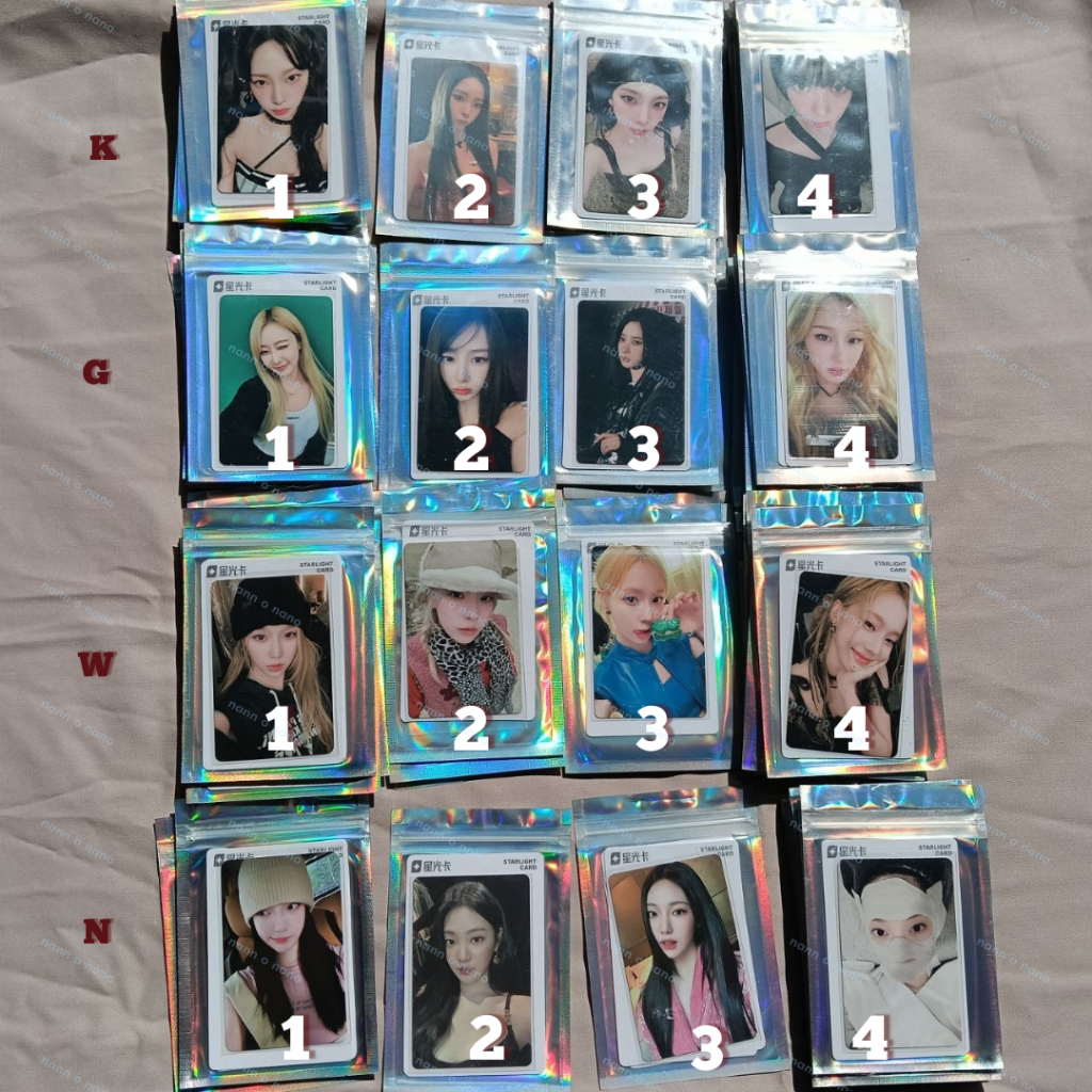 Photocard PC QQ music AESPA official karina giselle ningning winter sealed พร้อมส่ง INA