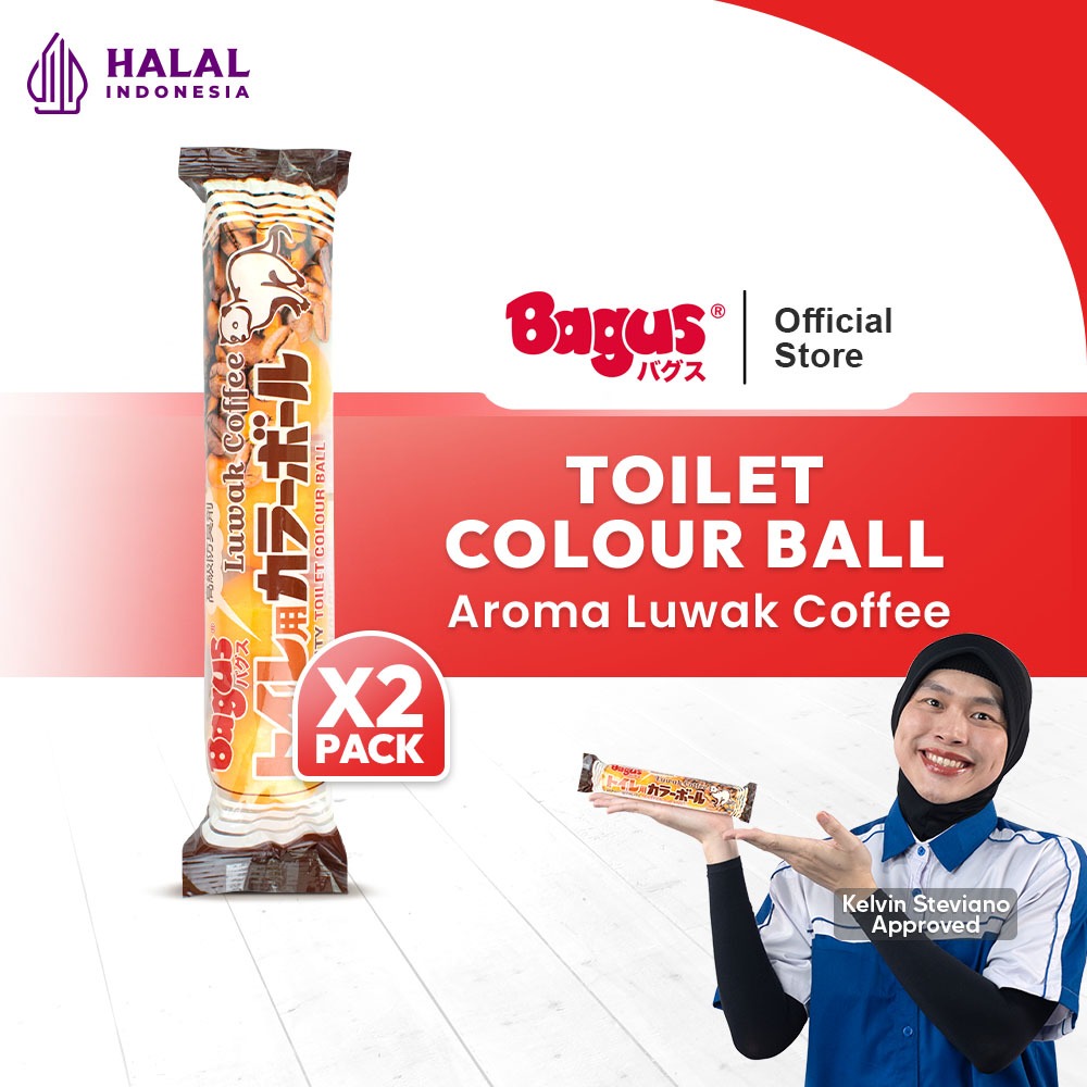 ลูกบอลสีห้องน้ํา Bagus Camphor (5 ชิ้น/แพ็ค) - กาแฟ Luwak