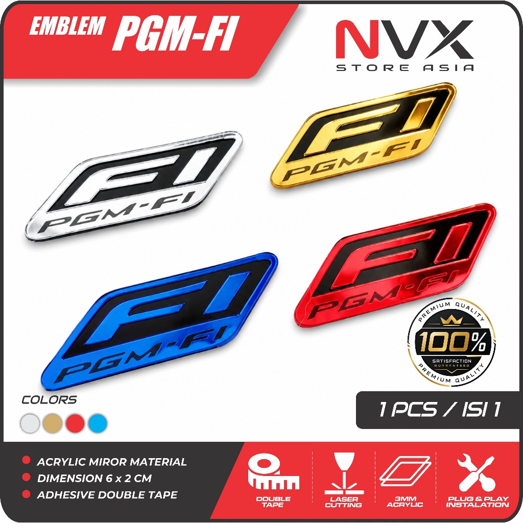 PGM FI Emblem 1 PC 3D โลโก้นูน Honda PGM FI อุปกรณ์มอเตอร์ไซค์ Emblem