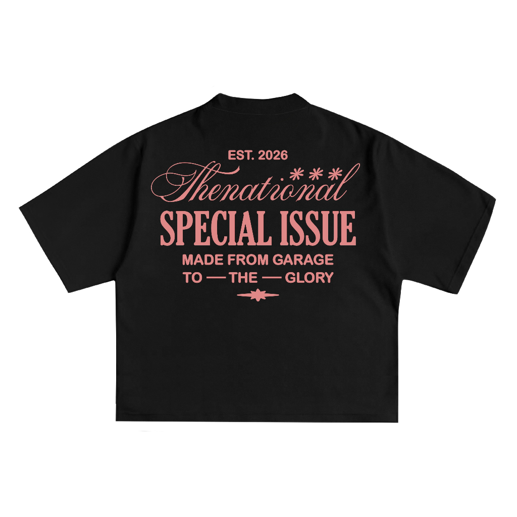 Thenational เสื้อยืด Oversize Boxy 24s Beyond Black
