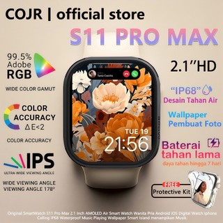 COJR Smartwatch S11 pro max JamPintar Olahraga with 2.1" HD AMOLEDDisplay wireless charging Dan GantiWallpapper Jam Tangan Smartwatch JamTangan Wanita pria & smartwatch wanitaTahan Air Jam Tangan Pintar IP68Monitor Monitor Detak Jantung