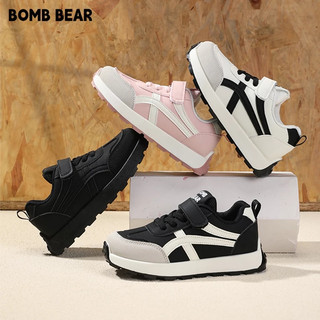 Promo 77 Bomb Bear Sepatu Anak Laki Laki Perempuan Sneakers Sekolah TK SD Sport Anti Slip Empuk Ringan Pink YNSS2209