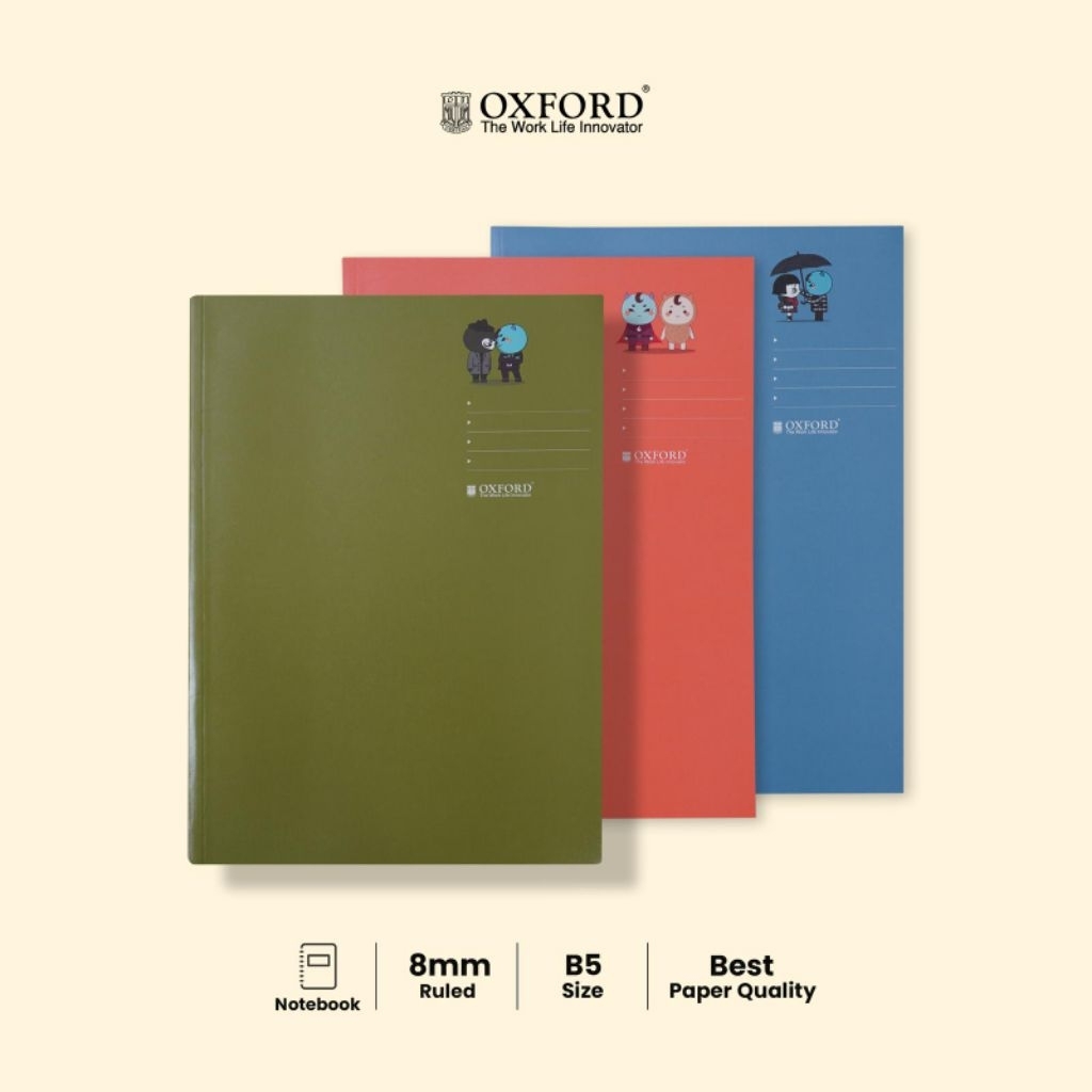 Bonicrew PB Note B5 24s Oxford Notebook (1 แพ็ค = 5 ชิ้น)