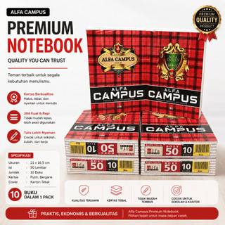 Buku Tulis Campus 50 Lembar 1 Pack isi 10 Pcs