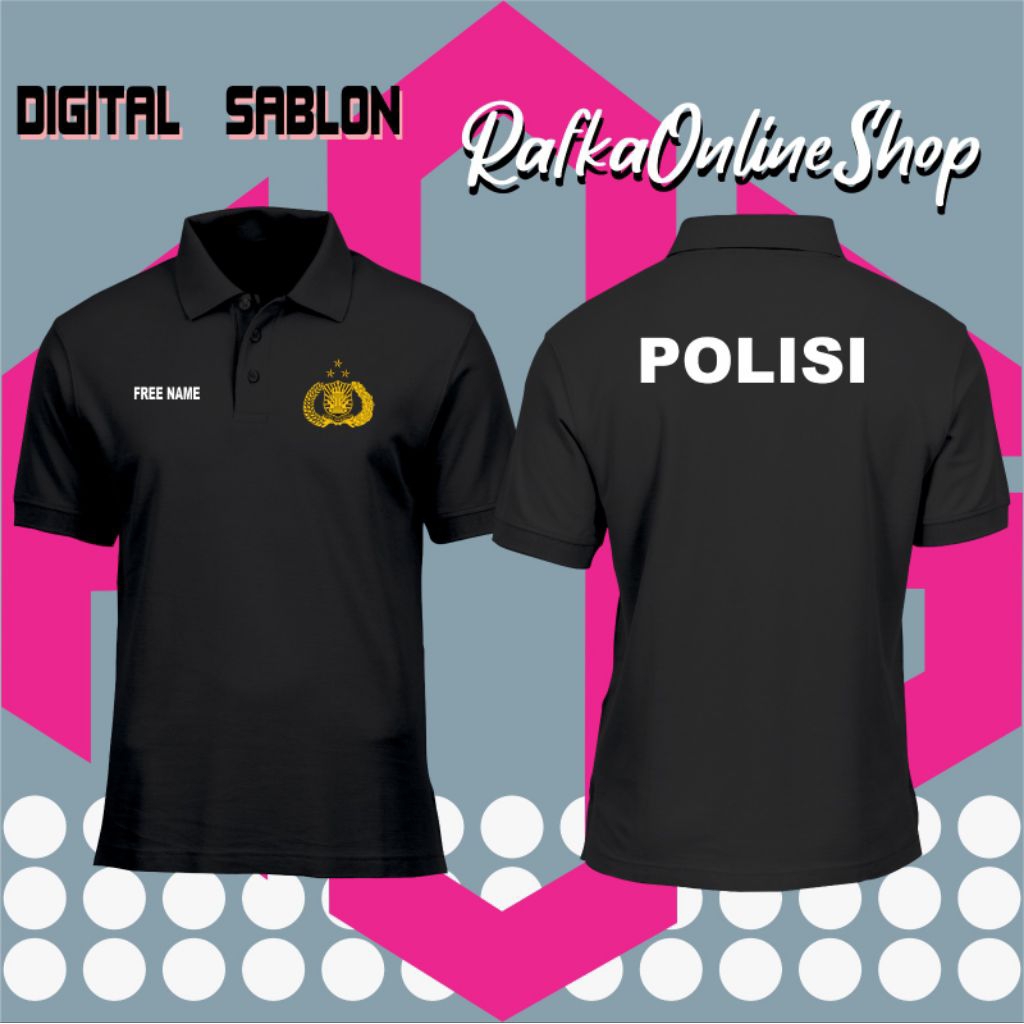 POLICE POLO SHIRT - POLICE COLLAR SHIRT - PLAIN POLICE POLO SHIRT - POLICE POLO