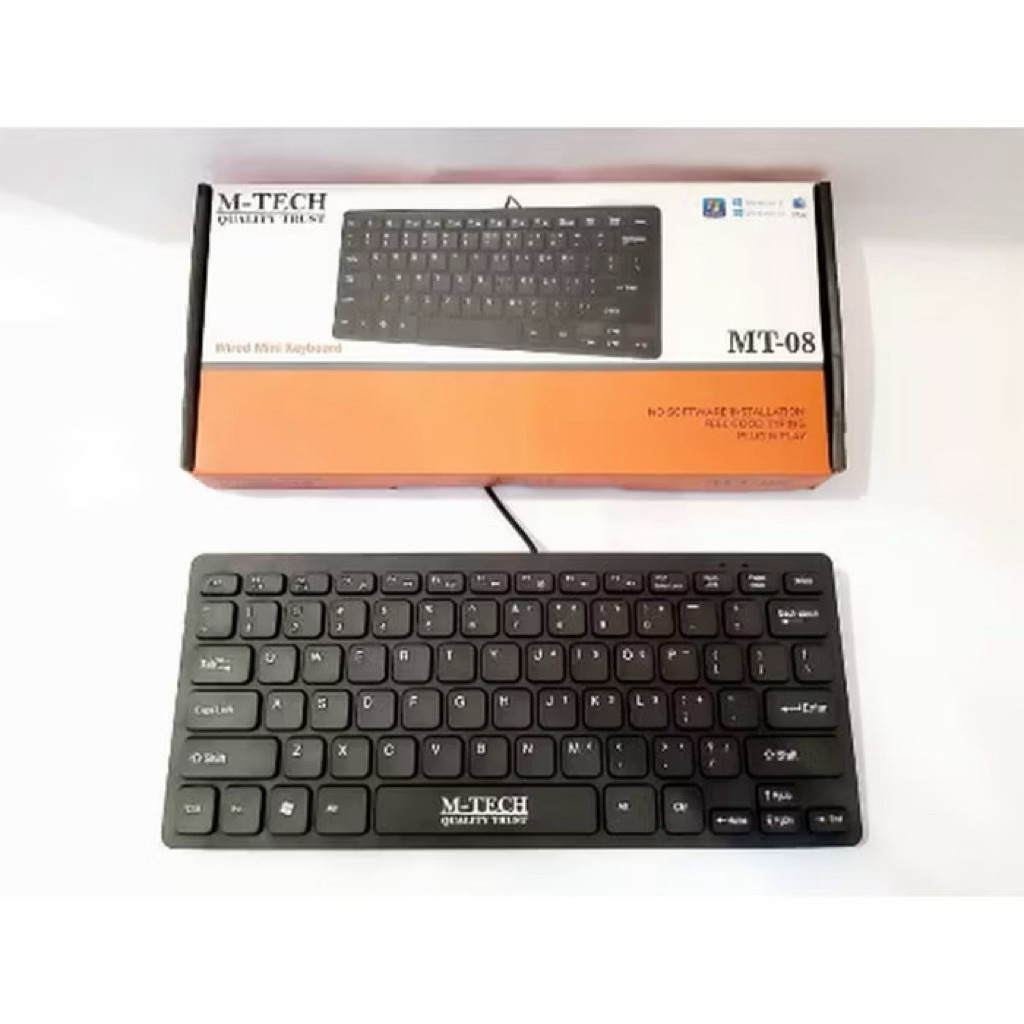 M-tech MT08 แบบมีสาย usb Mini Multi Mtech MT 08 แล็ปท็อปแป้นพิมพ์คอมพิวเตอร์พีซี
