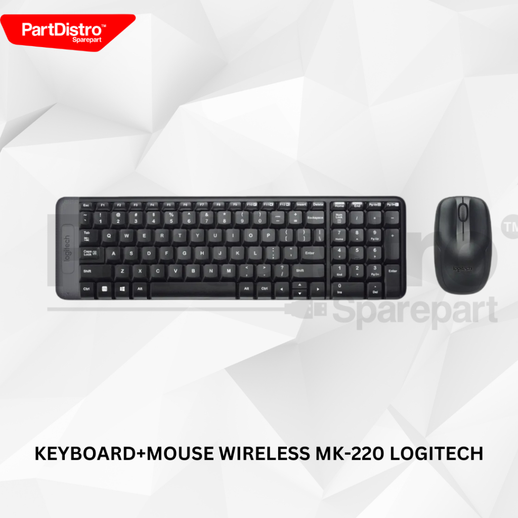 LOGITECH MK-220 คีย์บอร์ดไร้สาย + เมาส์