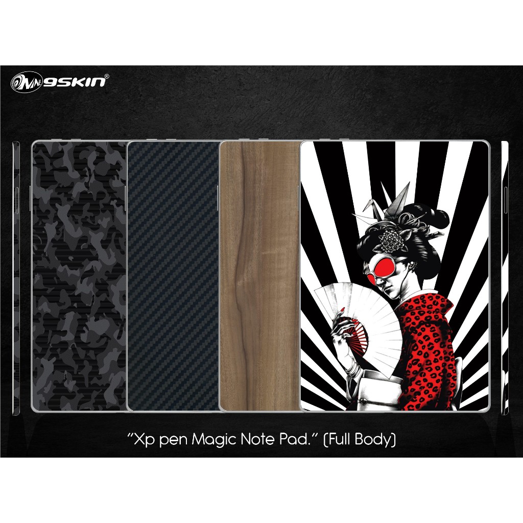 9skin Xp Pen Magic Note Pad Back Case Skin Custom Carbon Leather Special Texture - พื้นผิว 3M