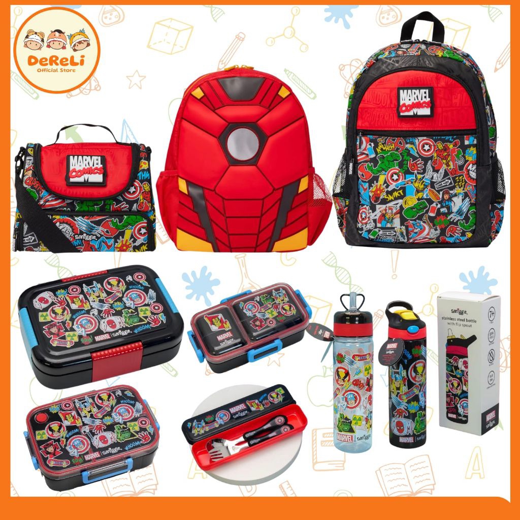 (Marvel Comics) Dereli Official Store - SMGL - SMIG - SGLE - SMIGGX - SMUG - Backpack Bag Backpack - กระเป๋าเป้เด็ก - Teeny - Junior - Senior - Trolley - Bento ขวด - กระเป๋าเป้ ปุด - กระเป๋าเป้อนุบาล - กระเป๋าเป้นักเรียนประถม - มัธยมต้น/กระเป๋าเป้สะพายหลั
