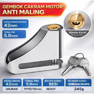 Gembok Cakram Kunci Rem Sepeda motor Discbrake Lock paduan Bahan berkualitas tinggi
