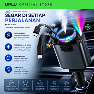 UPLU Car Charger Colokan Mobil Fast Charging Starry Light & Aromatherapy PD 120w Type C Iphone