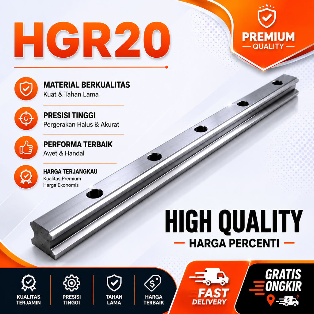 รางเชิงเส้น HGR20 HGR 20 ราคาต่อ 1 ซม