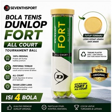 ลูกเทนนิส/ลูกเทนนิสเทนนิสเทนนิส Dunlop Fort All Court Contents 4 แพ็คใหม่