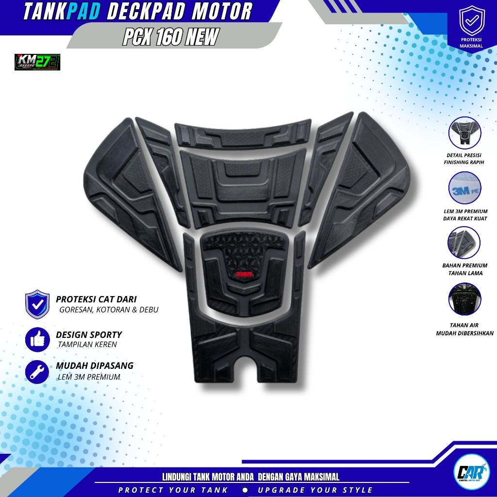 KM272 PCX 160 Motorcycle Tankpad 2025 ถึง 2026 ทุกประเภททําจากยาง