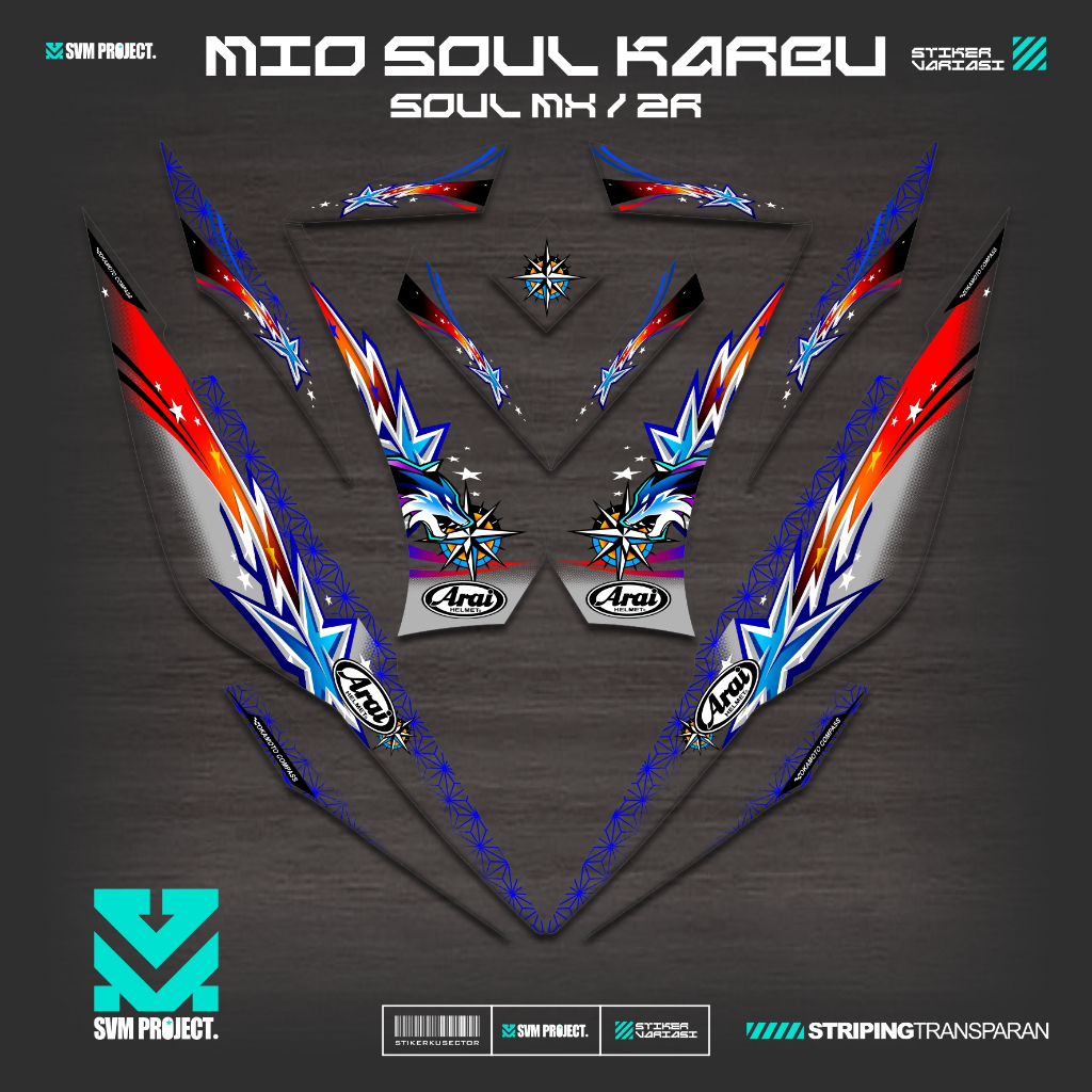 STRIPING MIO SOUL OLD MFX3/SOUL Z CARBON/STICKER OLD MX/STICKER SOUL ZR คาร์บอนสติ๊กเกอร์ SOUL 115