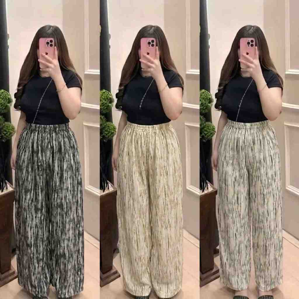 Ratuku - Everyday Pants Womens Striped Culottes Loose Fit Korean Fashion Womens Casual Pants Striped