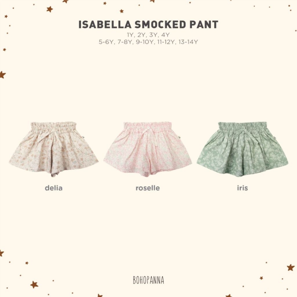 HILOLI - กางเกง BOHOPNA ISABELLA SMOCKED