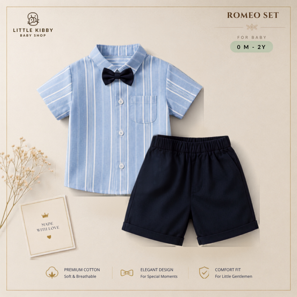 KATUN LITTLE KIBBY - ROMEO SET | COOL KOREAN BABY JUMPER | COOL KOREAN KIDS JUMPER | เสื้อผ้าเด็กผ้า