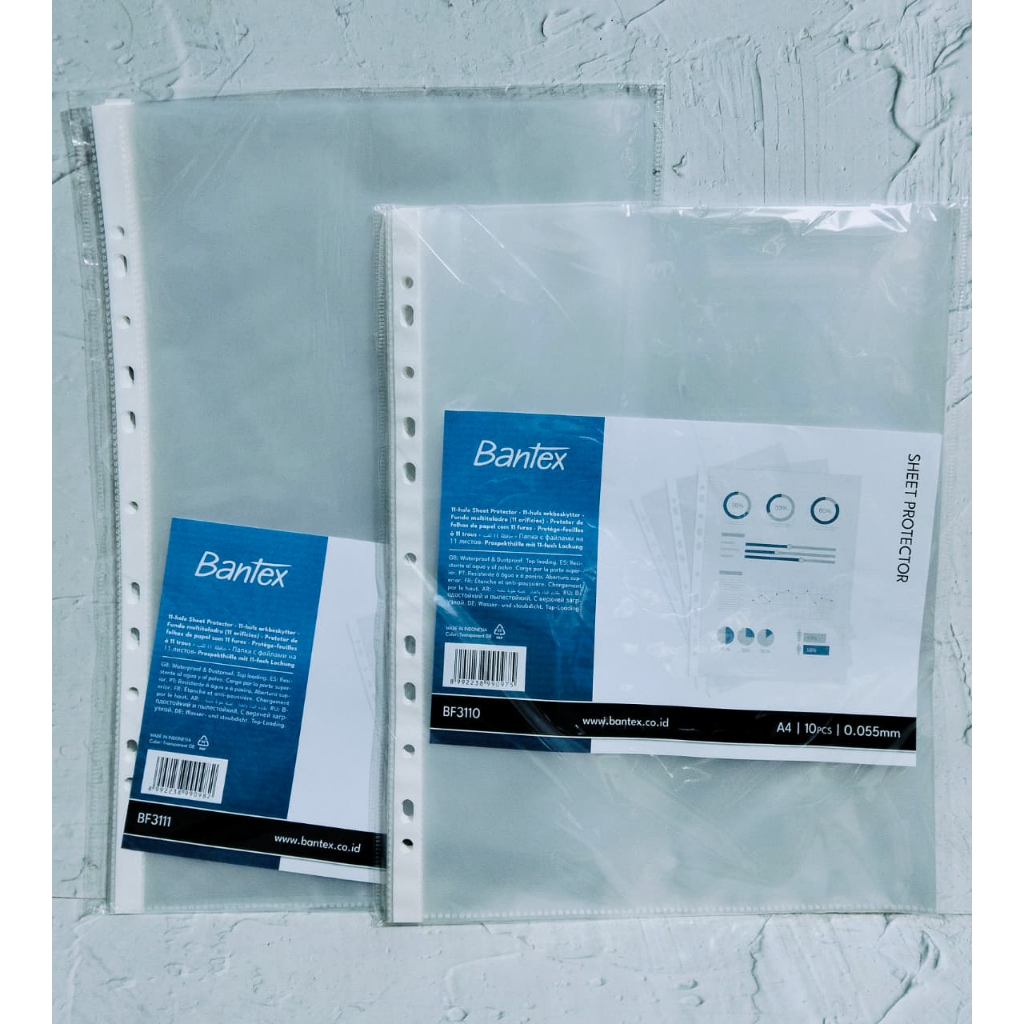 PP POCKET BANTEX SHEET PROTECTOR COTENTS 10 แผ่น (1 แพ็ค)