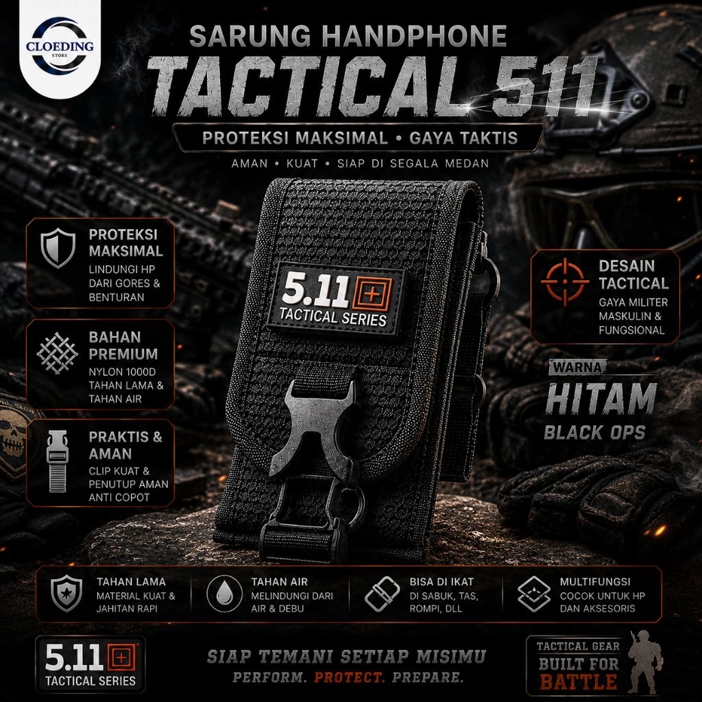 เคสโทรศัพท์ HP Tactical 511 - เคสโทรศัพท์ - เคสโทรศัพท์แบบช่องคู่ยุทธวิธีสําหรับผู้ชาย