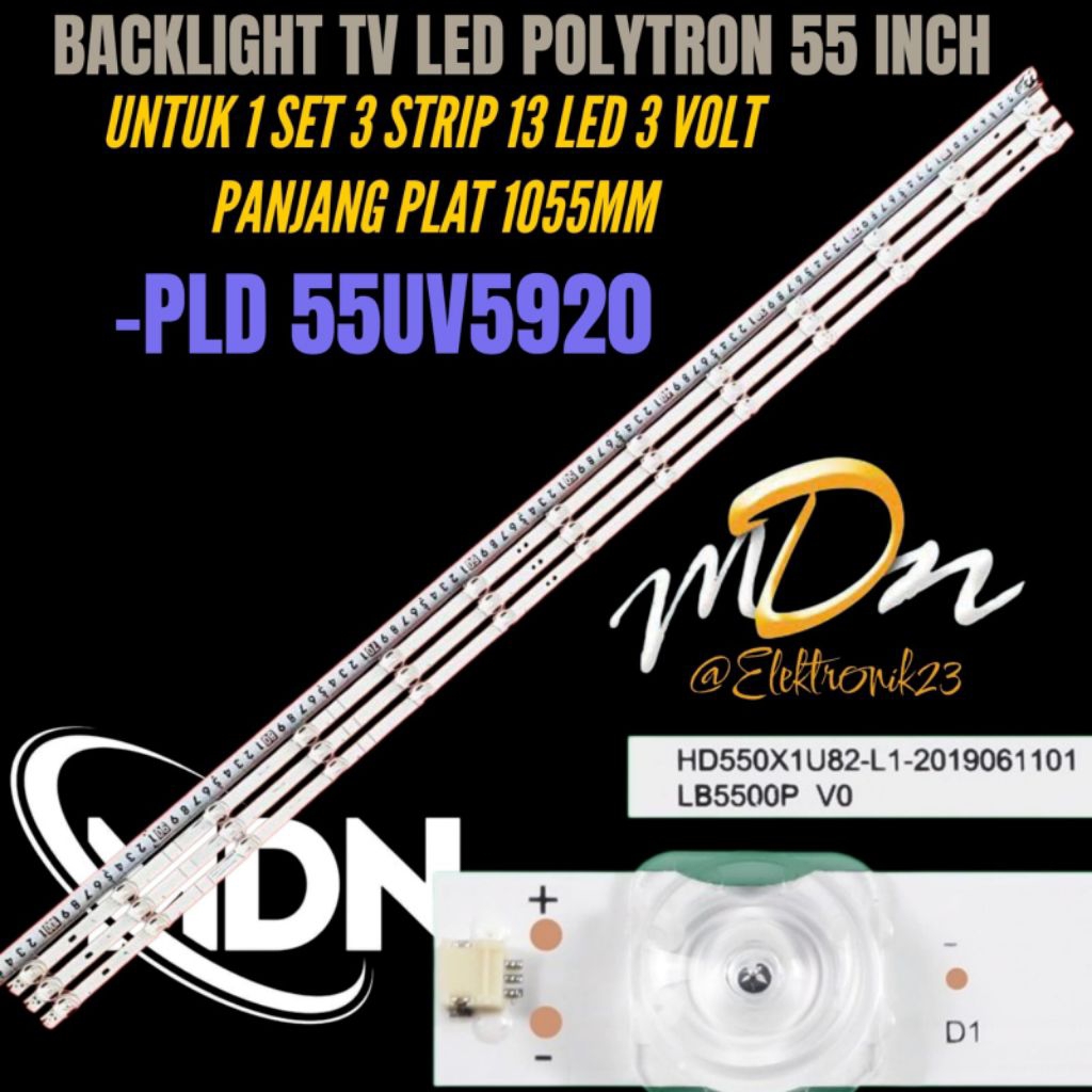 POLYTRON 55 INCH TV BACKLIGHT PLD-55UV5920 POLYTRON 55 INCH TV BACKLIGHT