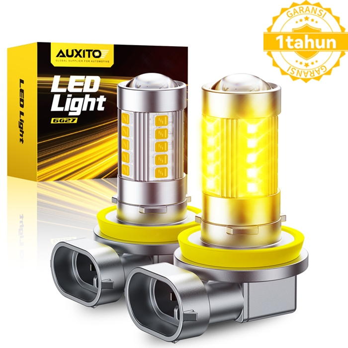 Foglamp LED H8 H11 H16 9006 HB4 Super Bright 3000K สีเหลือง 6500K สีขาว 15000LM IP67 กันน้ําคู่ PNP