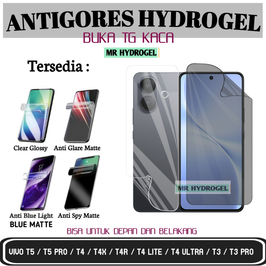 ฟิล์มกันรอยหน้าจอ Hydrogel flim สําหรับ VIVO T5 / T5 PRO / T4 / T4R / T4R / T4 LITE / T4 PRO / T3 / 
