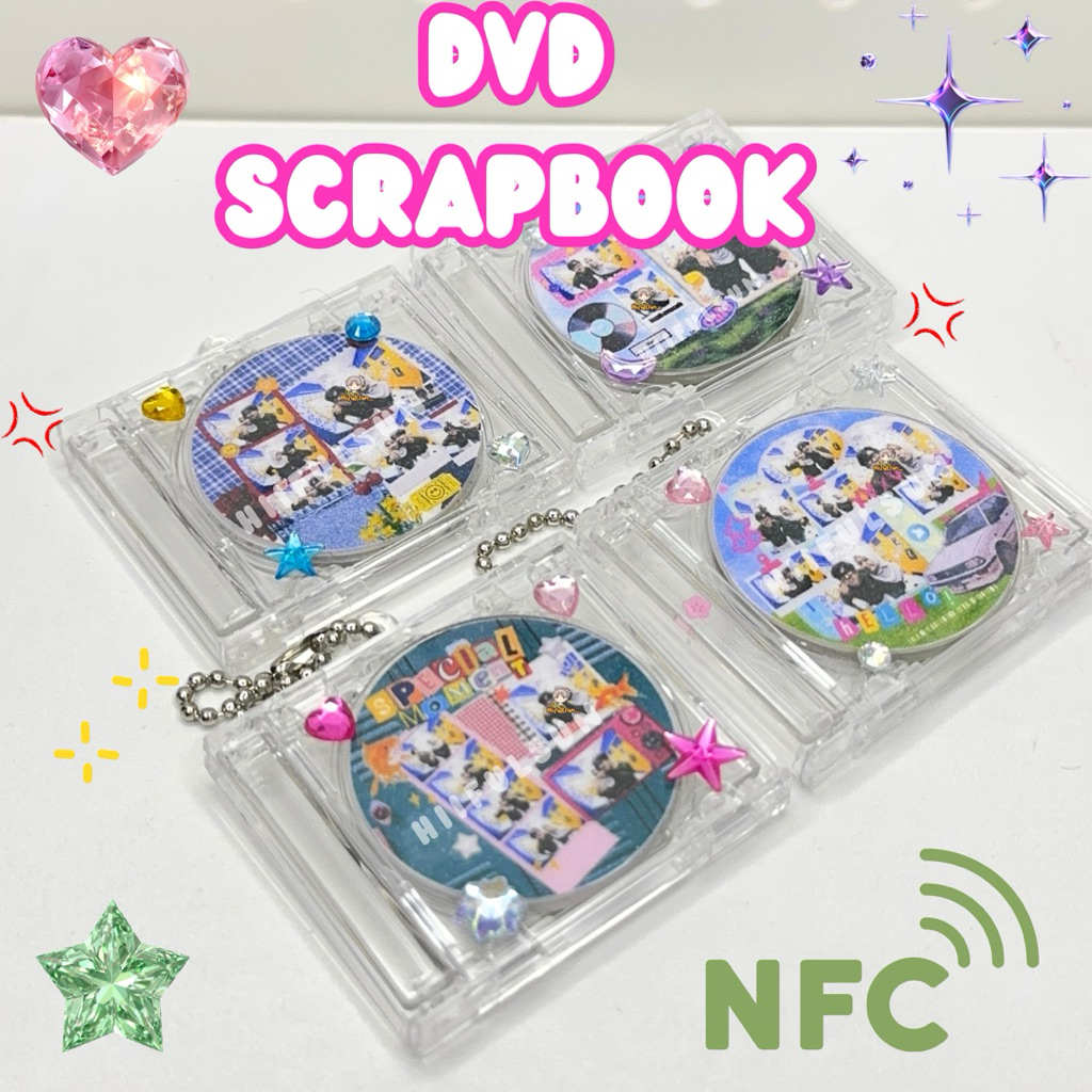KEYCHAIN CD NFC SCRAPBOOK MINI, พวงกุญแจของขวัญน่ารัก mini cd สมุดภาพ NFC ของขวัญคู่ ของขวัญเพื่อน ไ