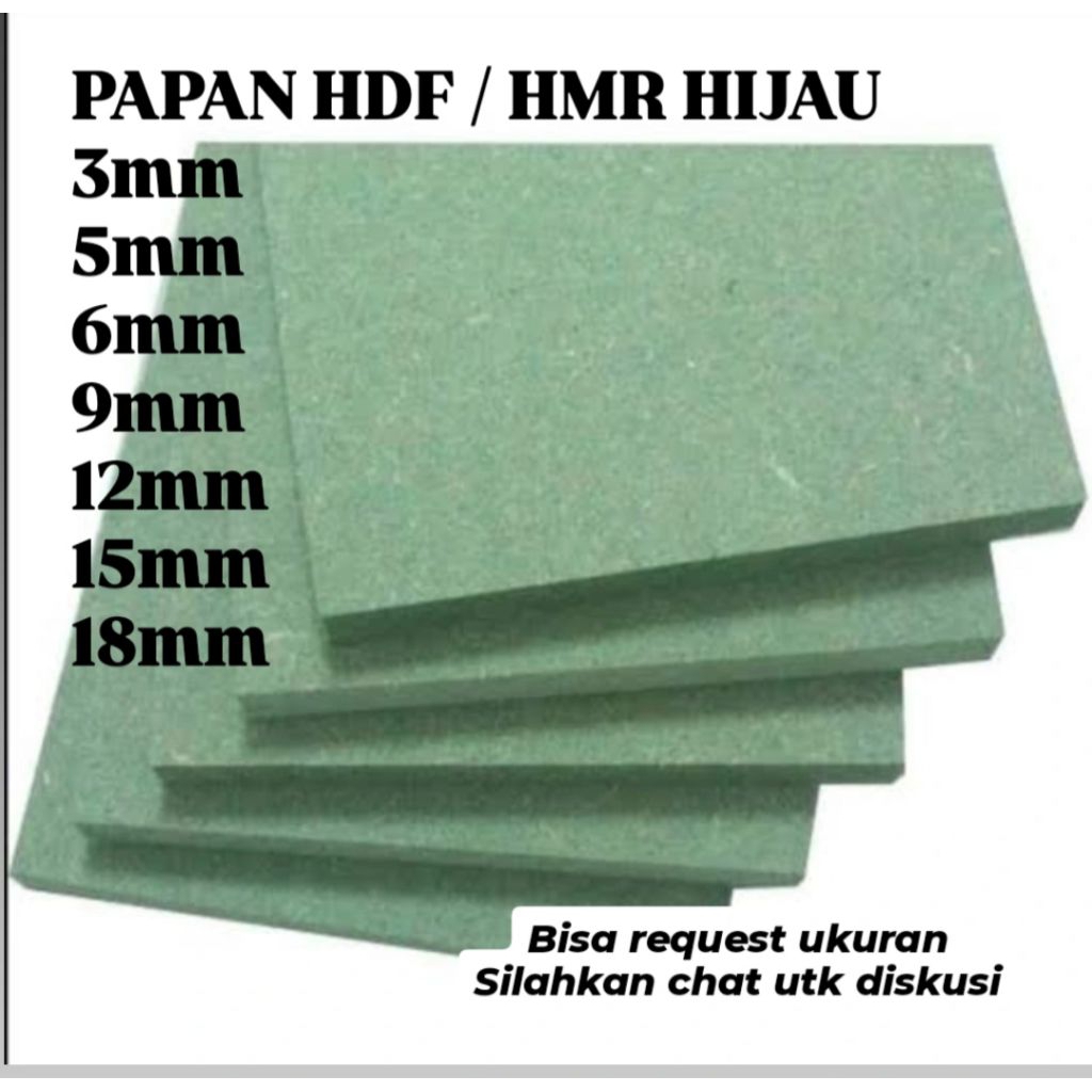 HIJAU HDF / สีเขียว HMR / HDF ไม้ CUSTOM HMR HDF CUT HDF HMR CUTTING SERVICES HDF