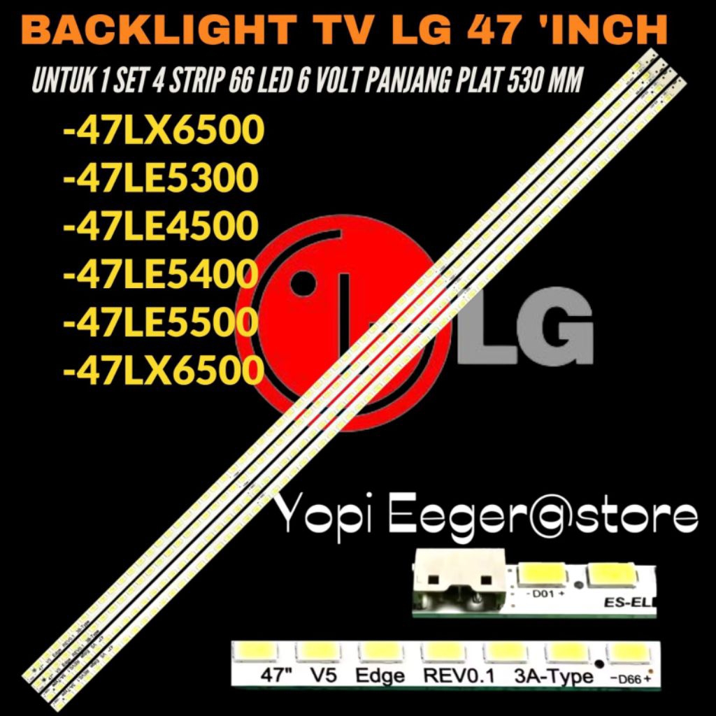LG 47 INCH LED TV BACKLIGHT 47LX6500- 47LE5300- 47LE4500- 47LE5400- 47LE5400 LG 47 INCH TV BACKLIGHT
