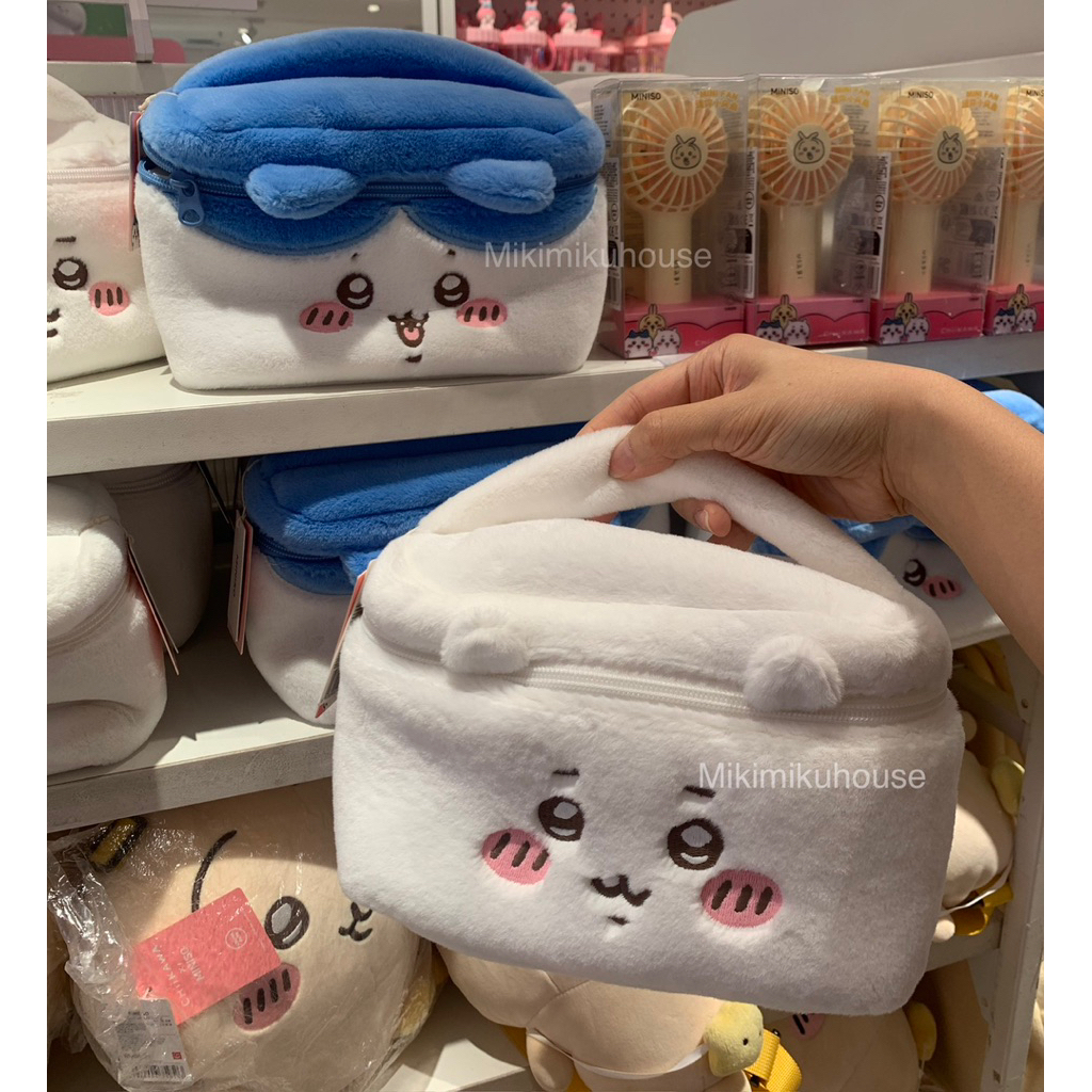 MINISO CHIIKAWA PLUSH POUCH COSMETIC BAG น่ารัก HACHIWARE USAGI MINISO CHIKAWA MERCH MINISO MERCHAND
