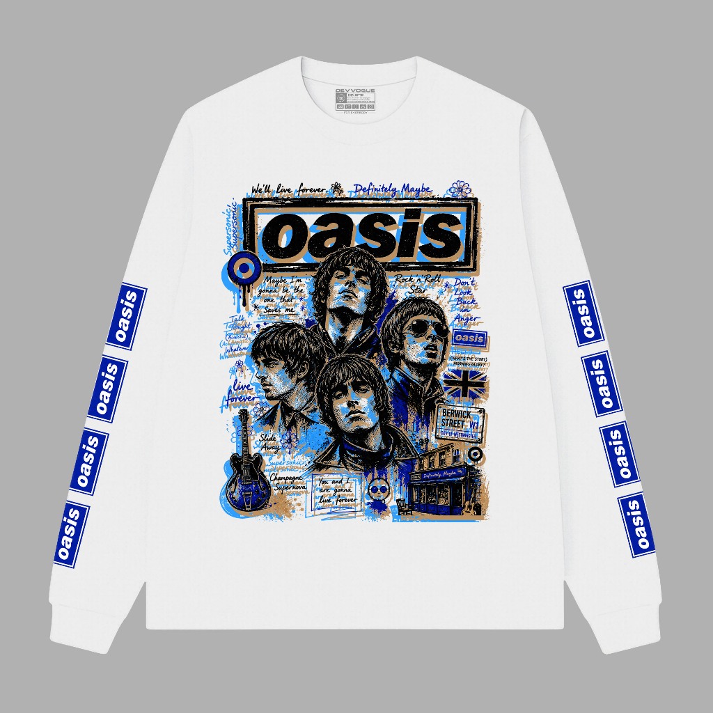 เสื้อยืดวงแขนยาว Devvogue Oasis Art