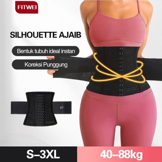 FITWEI S-3XL Korset Olahraga Wanita-Sabuk Pengencang Perut Lateks Elastis Belt Fitness Penghilang Lemak Korset Yoga Pembentuk Tubuh Shapewear Bernapas untuk Mengecilkan Perut Pasca Melahirkan