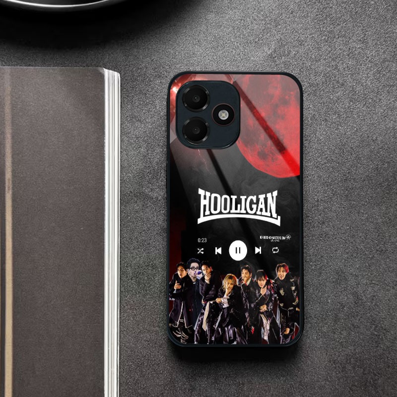 Softcase Glass Kaca KILAU OPPO A6C - A6C - OPPO A6C - OPPO LATEST 2026 - ชุดสตรี MOTIF - G123