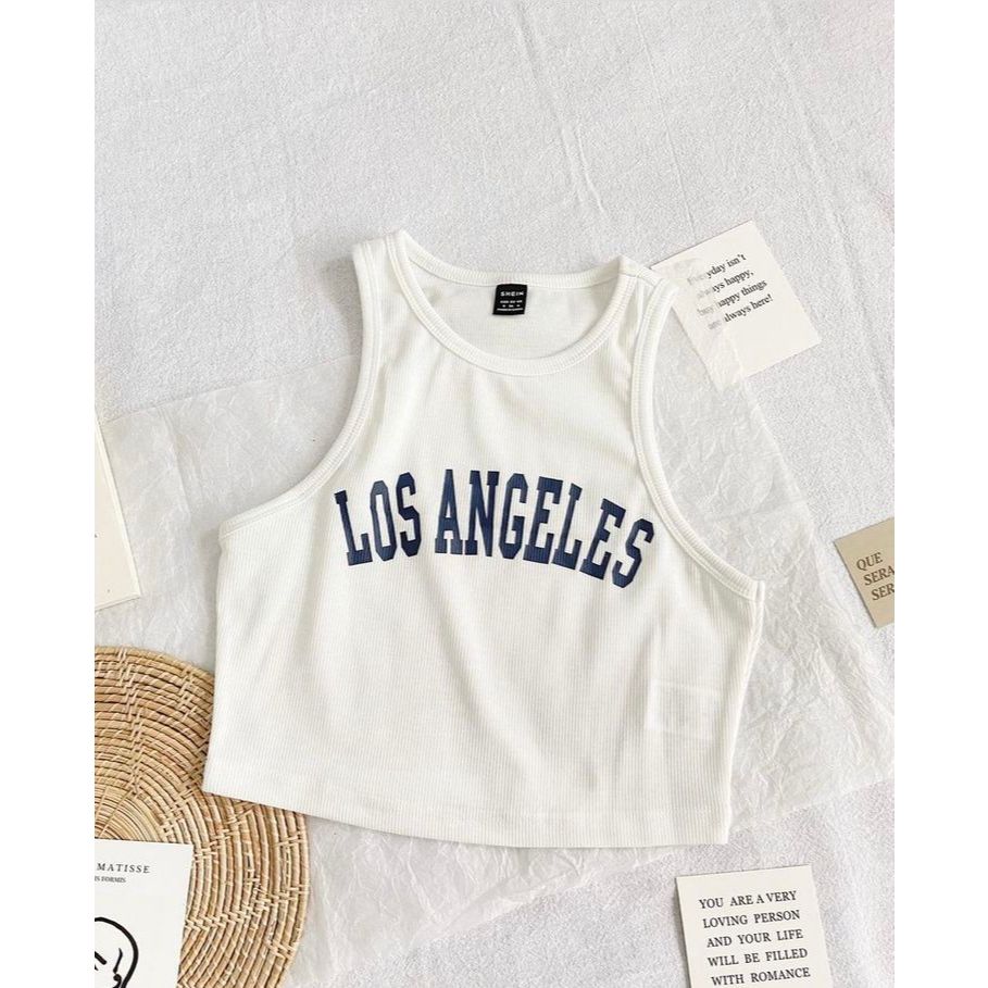 LOS ANGELES GIRLS SINGLET - SOFT, THICK RIB KNIT MATERIAL SINGLET สําหรับ AGES 1-12 ปี