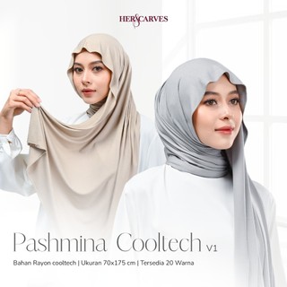 Herscarves Pashmina Rayon Cooltech Premium 70x175 cm Hijab Adem Anti Gerah Jatuh Lentur Nyaman Daily Wear