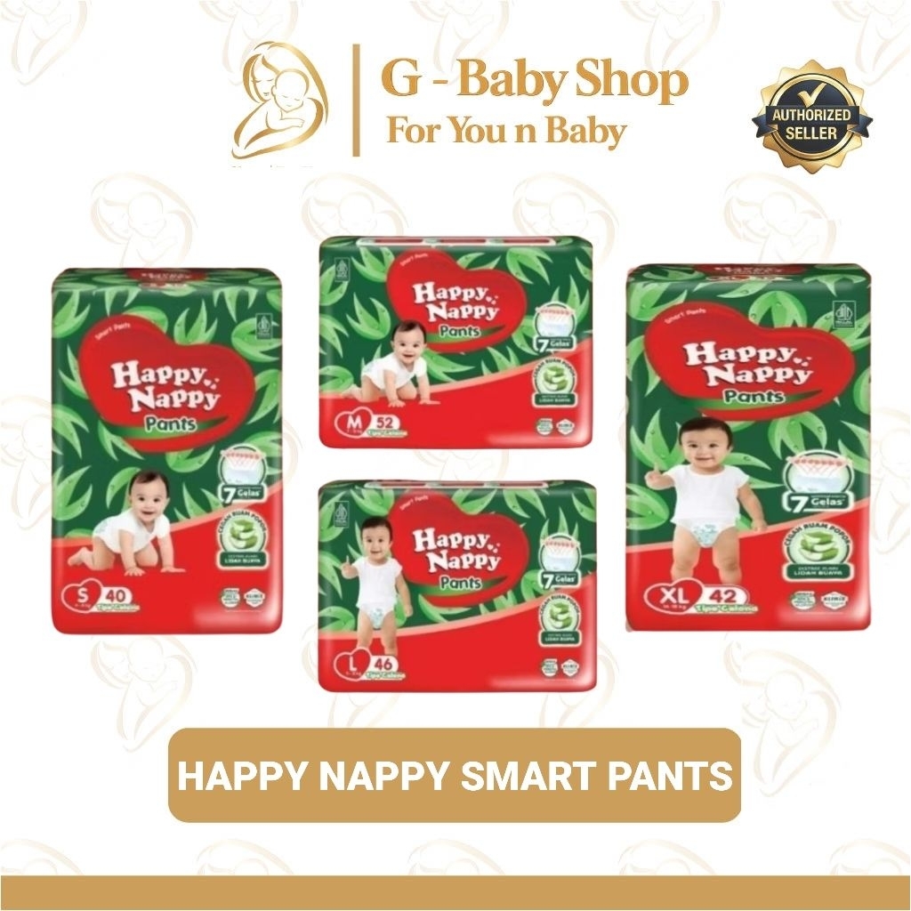 Happy Nappy Pants SML XL ผ้าอ้อมเด็กแบบใช้แล้วทิ้งแบบกางเกง